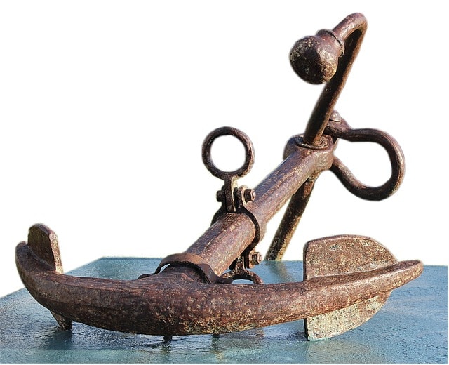 a rusted anchor