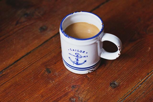 an anchor mug