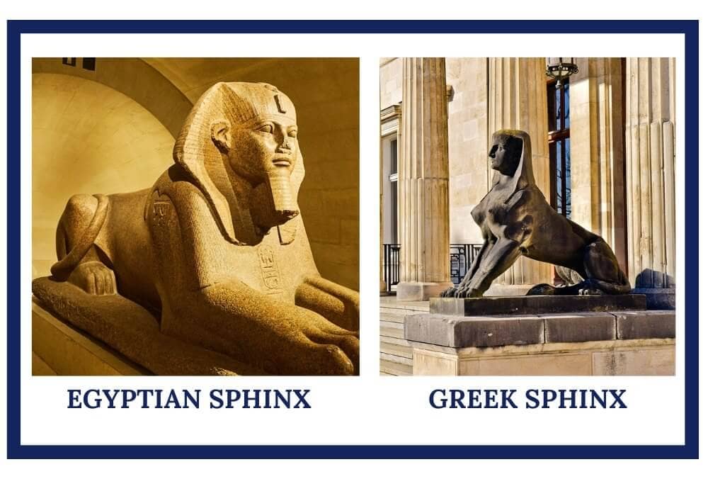 Egyptian vs Greek sphinx