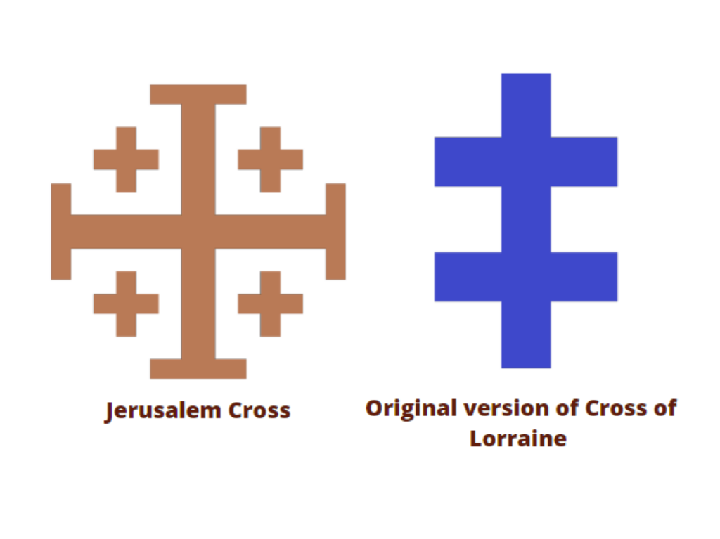 Jerusalem cross vs lorraine cross