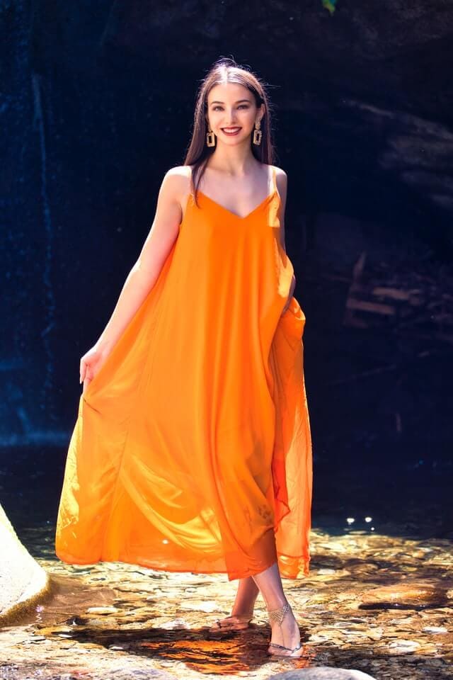 Girl with orange dress