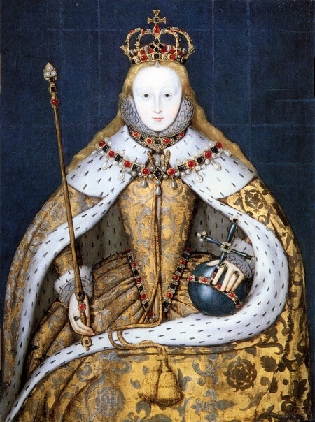 Queen Elizabeth holding globus cruciger