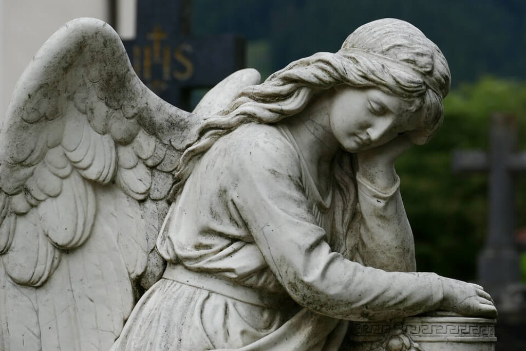 Sad angel symbol