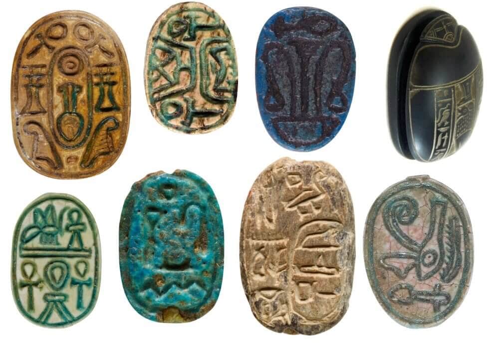 Scarab symbol amulet collection