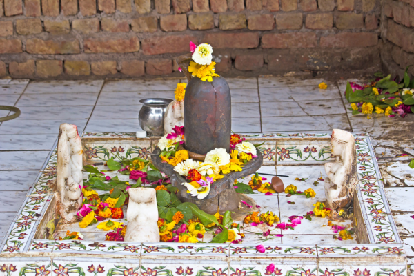 shiva lingam in a temple