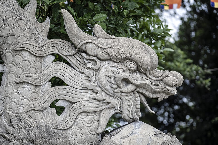 Buddhist dragon at a temple