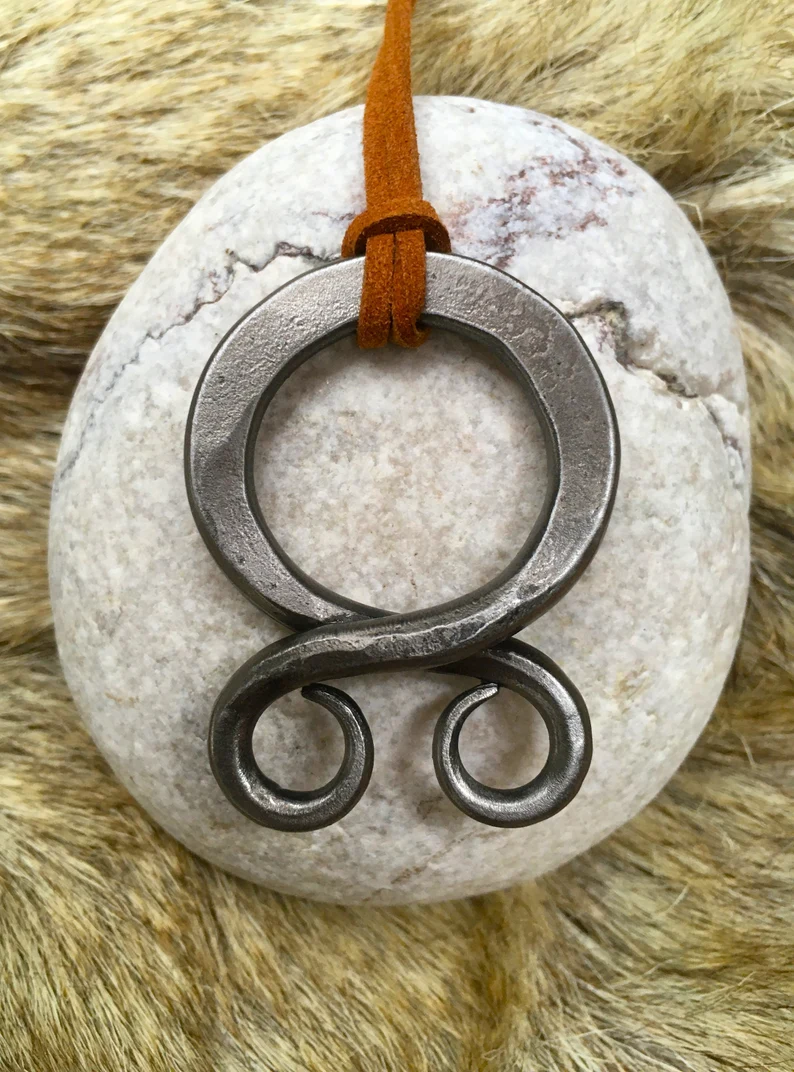 handmade troll cross pendant
