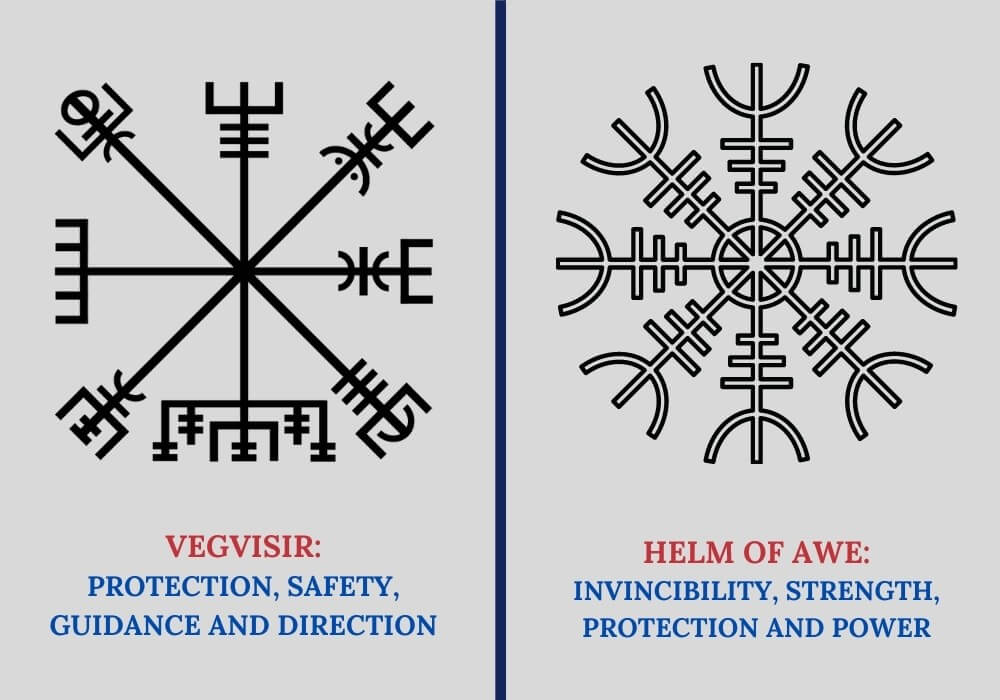 Helm of awe vs vegvisir symbols