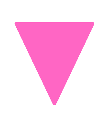 Inverted pink triangle symbol
