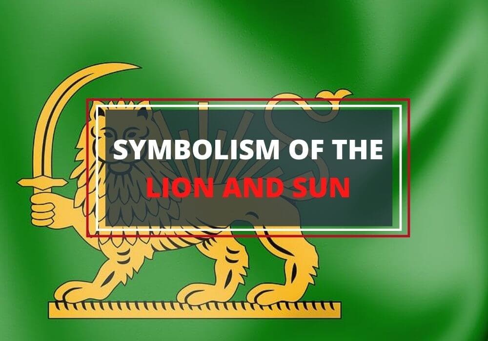 Lion and sun symbol
