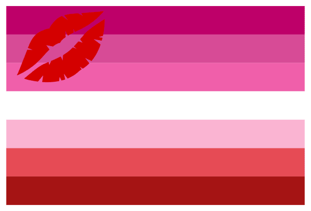 Lipstick lesbian flag