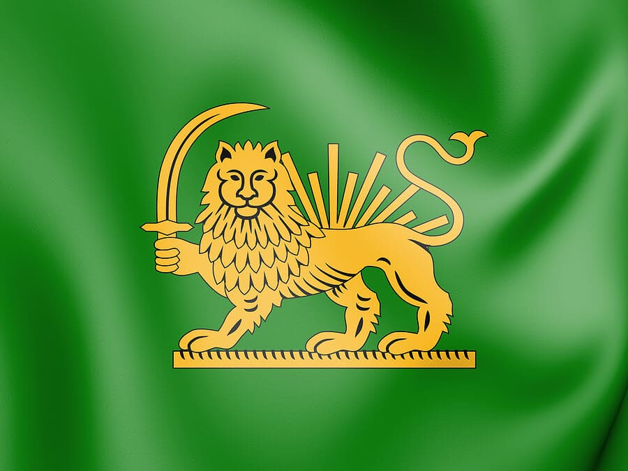 Persian lion and sun symbol
