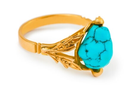 turquoise ring gold