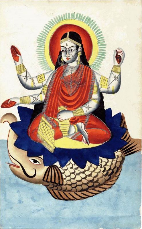 Makara as the Vahana (vehicle) of the goddess Ganga