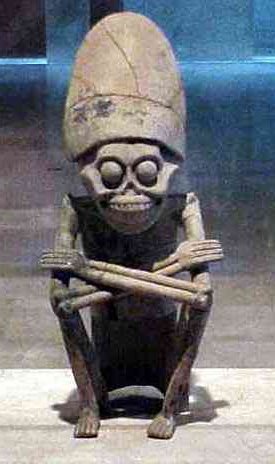 Statuette of Mictlantecuhtli in the Museo de Antropología de Xalapa, Mexico, 2001