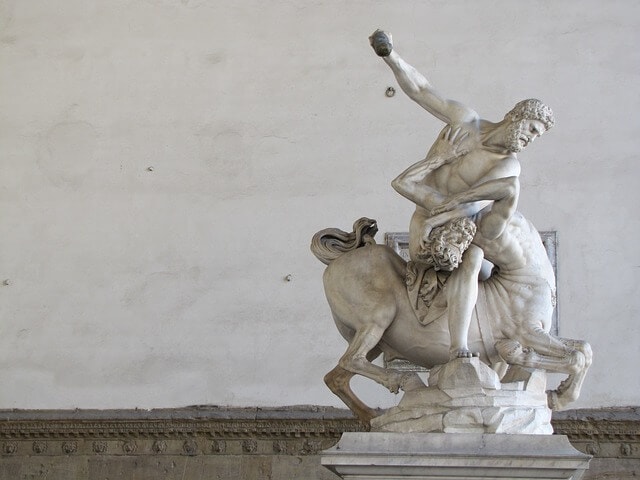 Hercules defeats the centaur