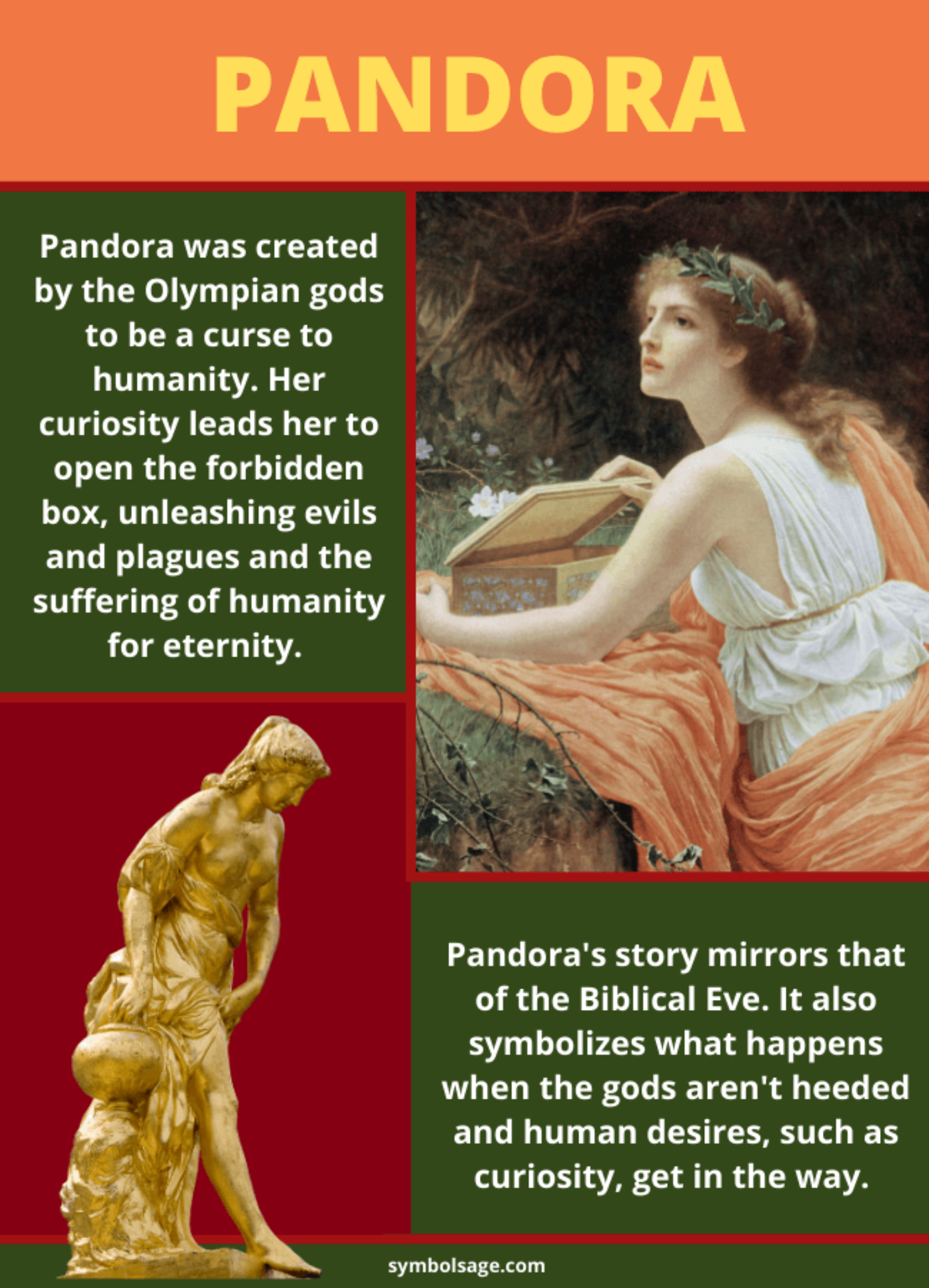 Pandora First Mortal Woman In Greek Mythology Symbol Sage