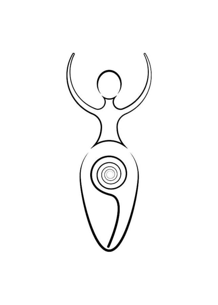 Spiral goddess symbol