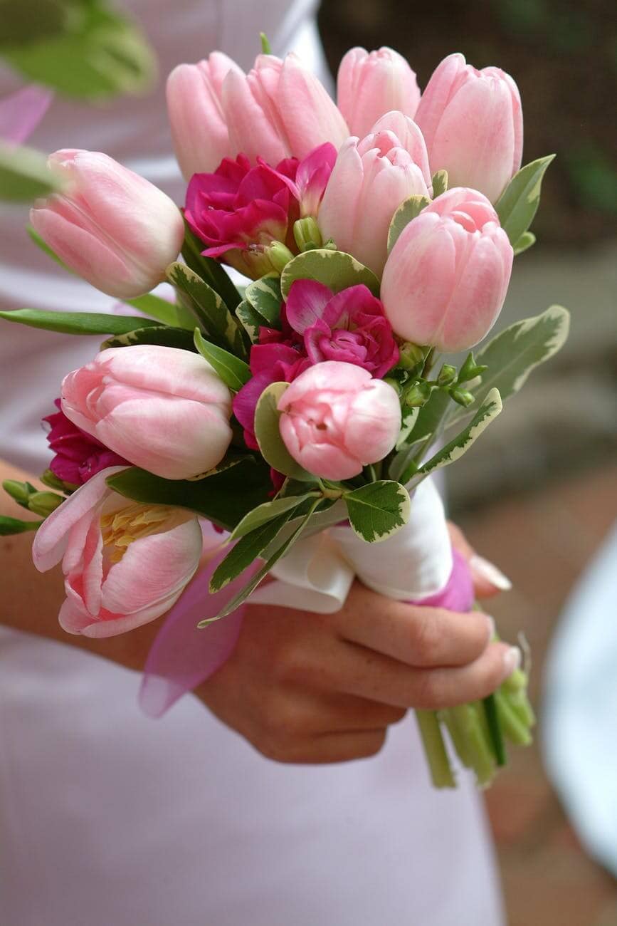 Wedding bouquet tulips