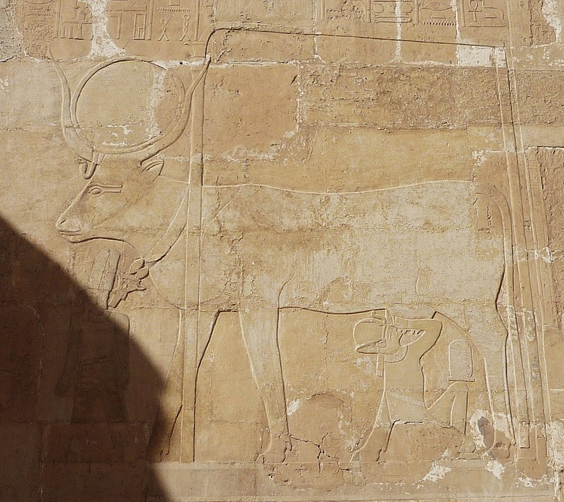 Breast-feeding of Hatshepsut by Hathor