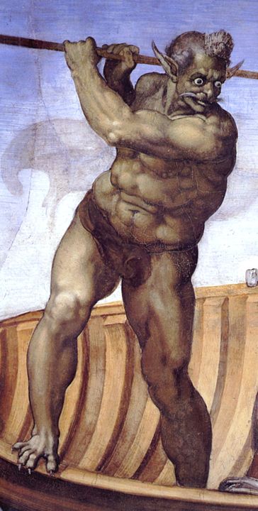Charon as depicted by Michelangelo 