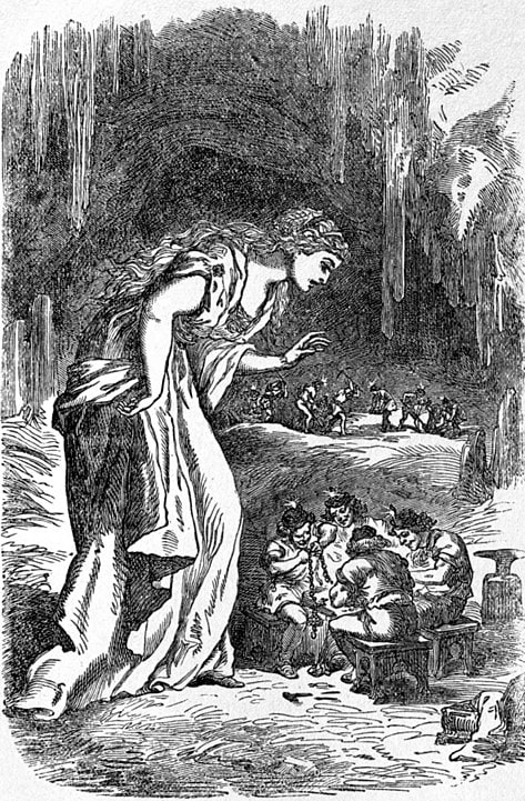 Freyja in the Dwarf's Cave (1891) by Louis Huard