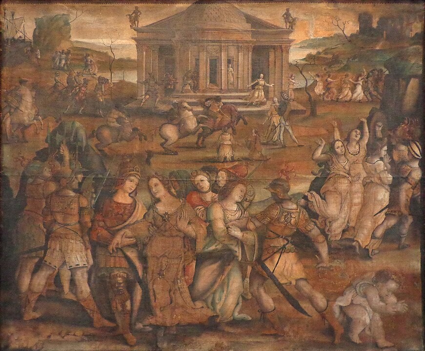 The Abduction of Helen, painting by Girolamo Genga,