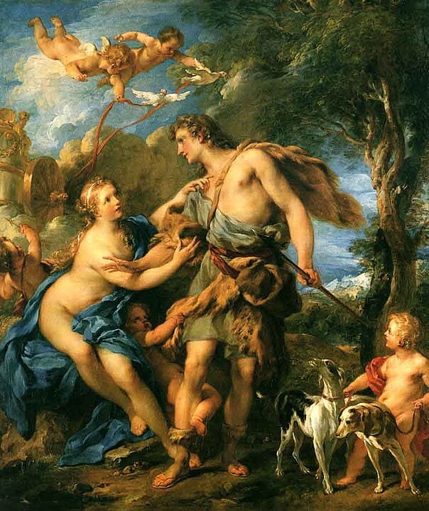 Venus and Adonis (1792) by François Lemoyne