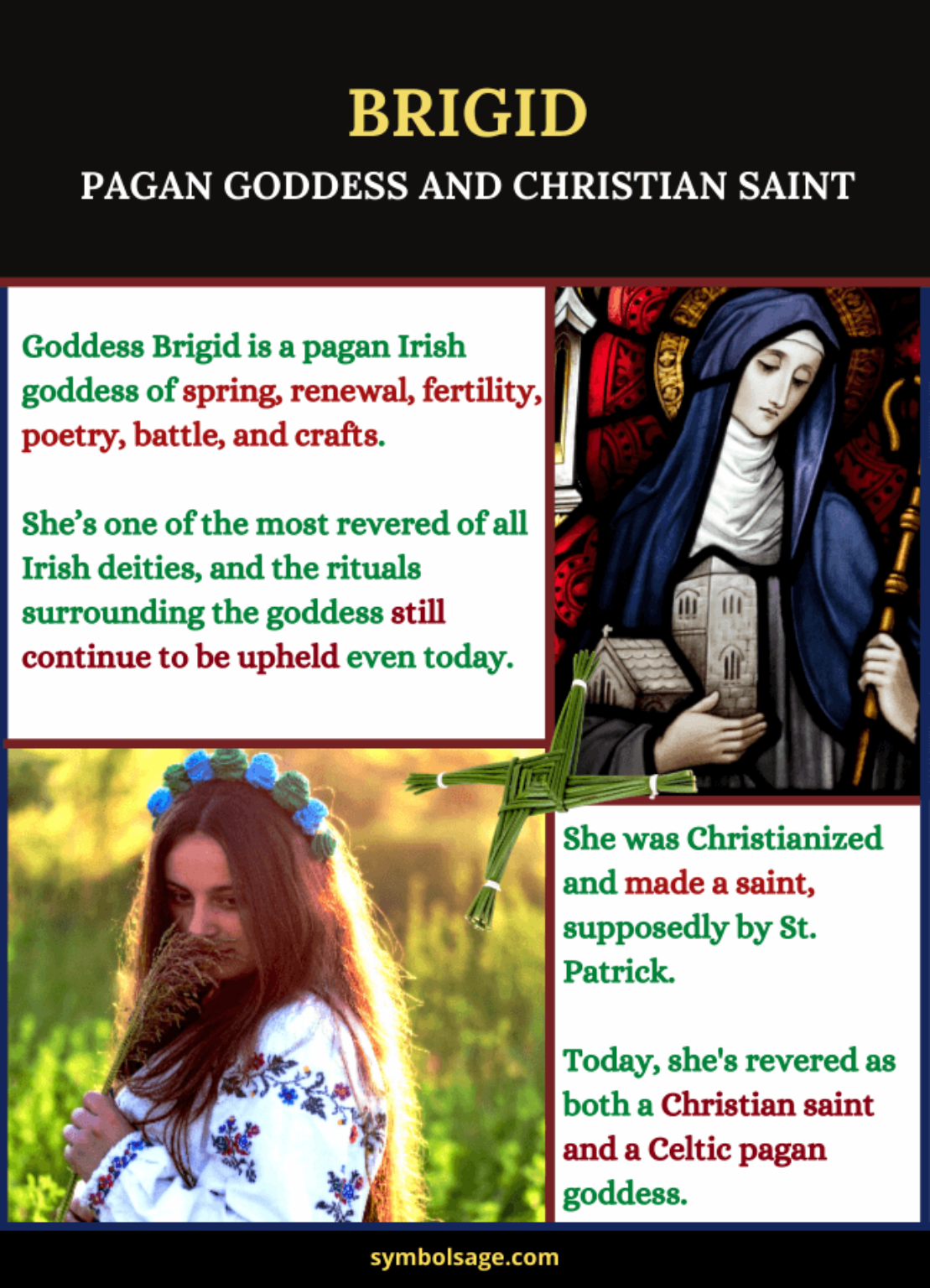 Irish Goddess Brigid Origins History And Significance Symbol Sage