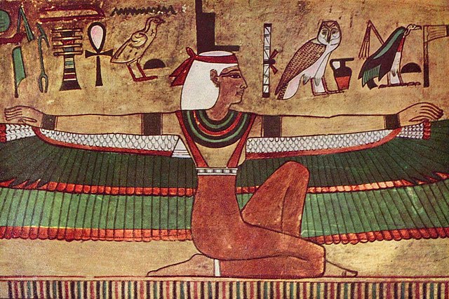 Isis wall painting in the tomb of Seti I