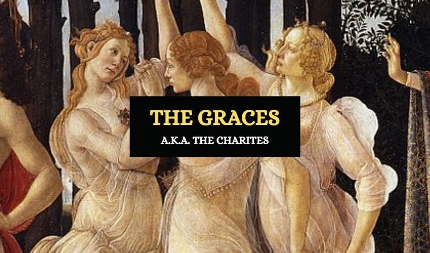 The graces Charites Greek mythology