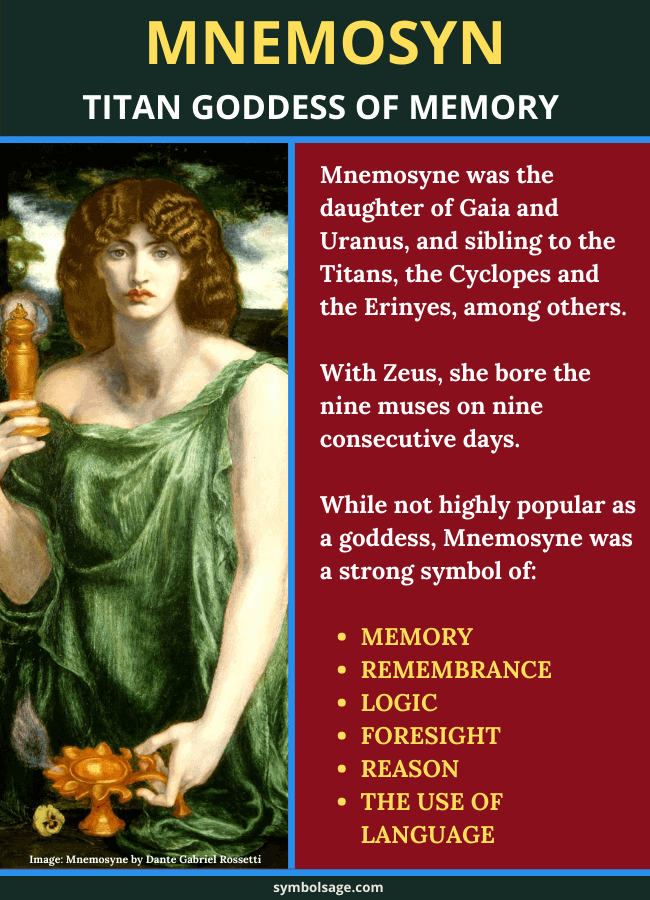 Who is mnemosyne goddess of memory