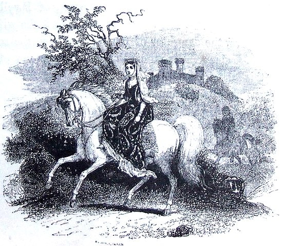 Rhiannon riding in Arberth