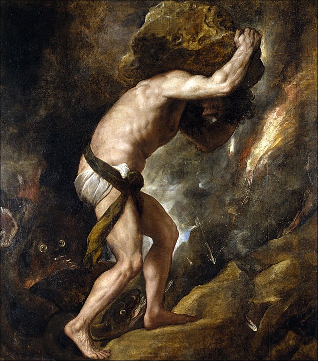 Sisyphus to roll an enormous boulder