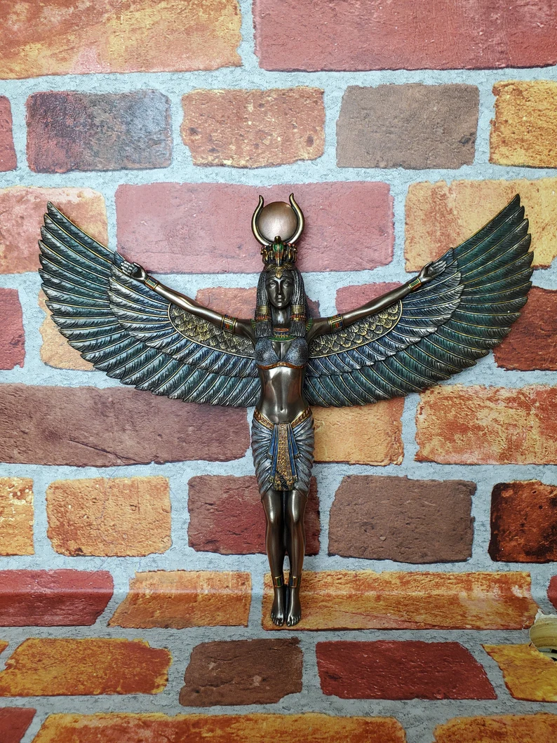 Vintage Goddess Isis Wall Plaque