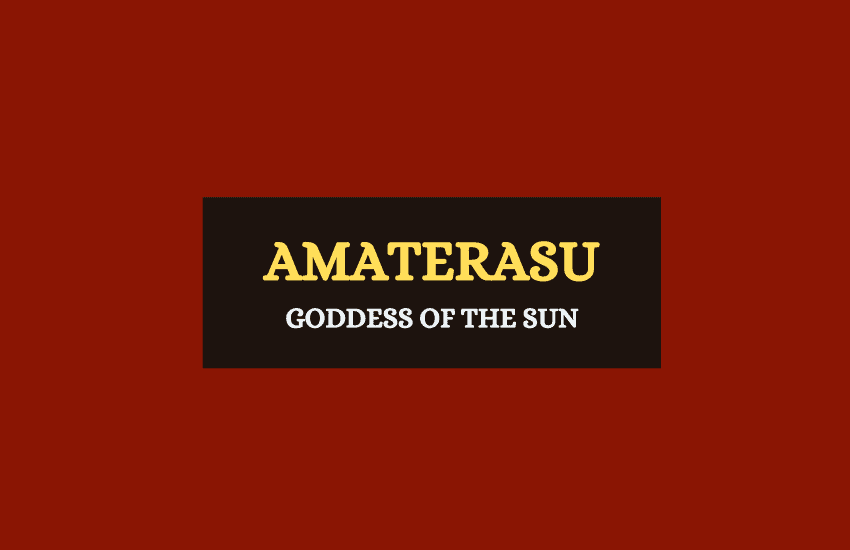 Amaterasu goddess in Japanese mythology