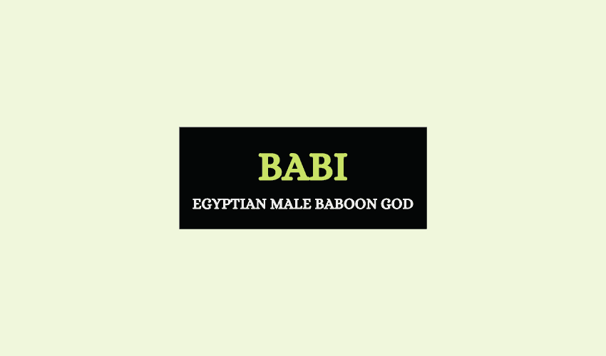 Babi Egyptian baboon god