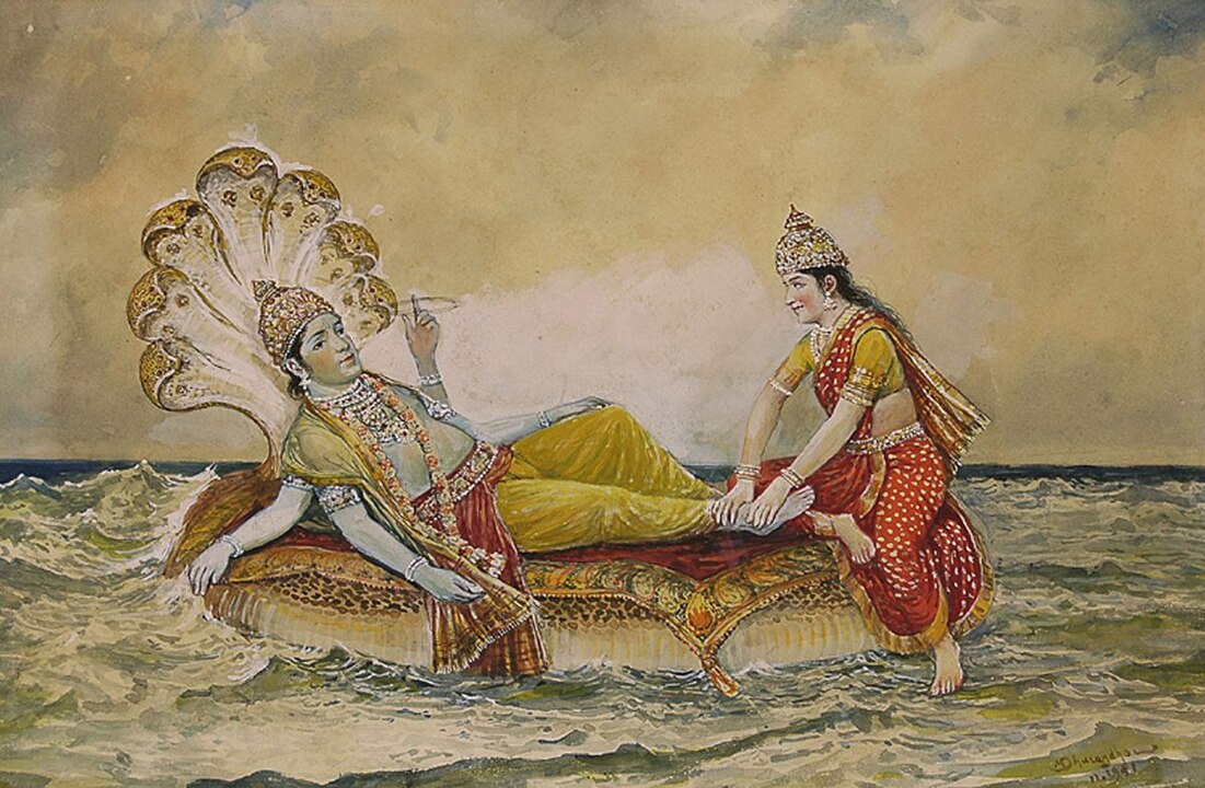 Lakshmi and Vishnu