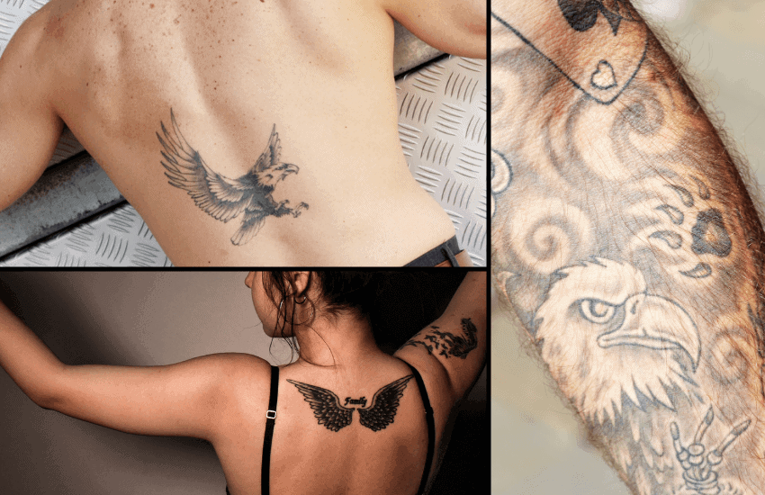 40 Small and Simple Eagle Tattoos for Minimalists | Inku Paw