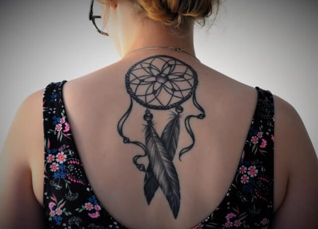 Dramcatcher tattoo woman