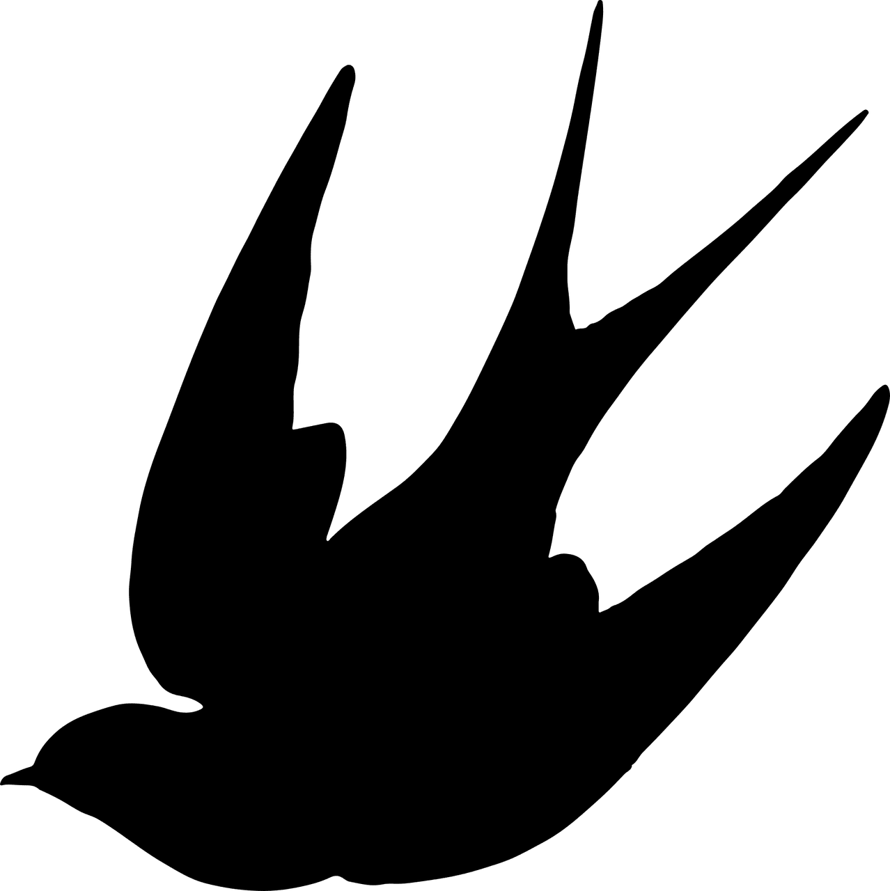 Swallow silhouette tattoo