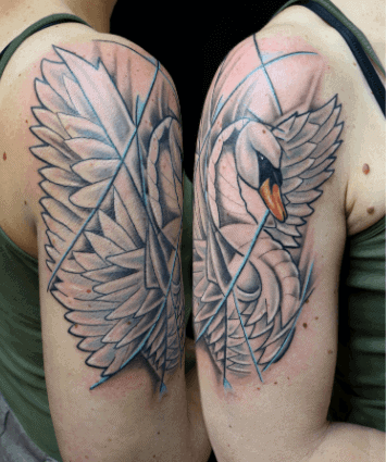 Swan tattoo