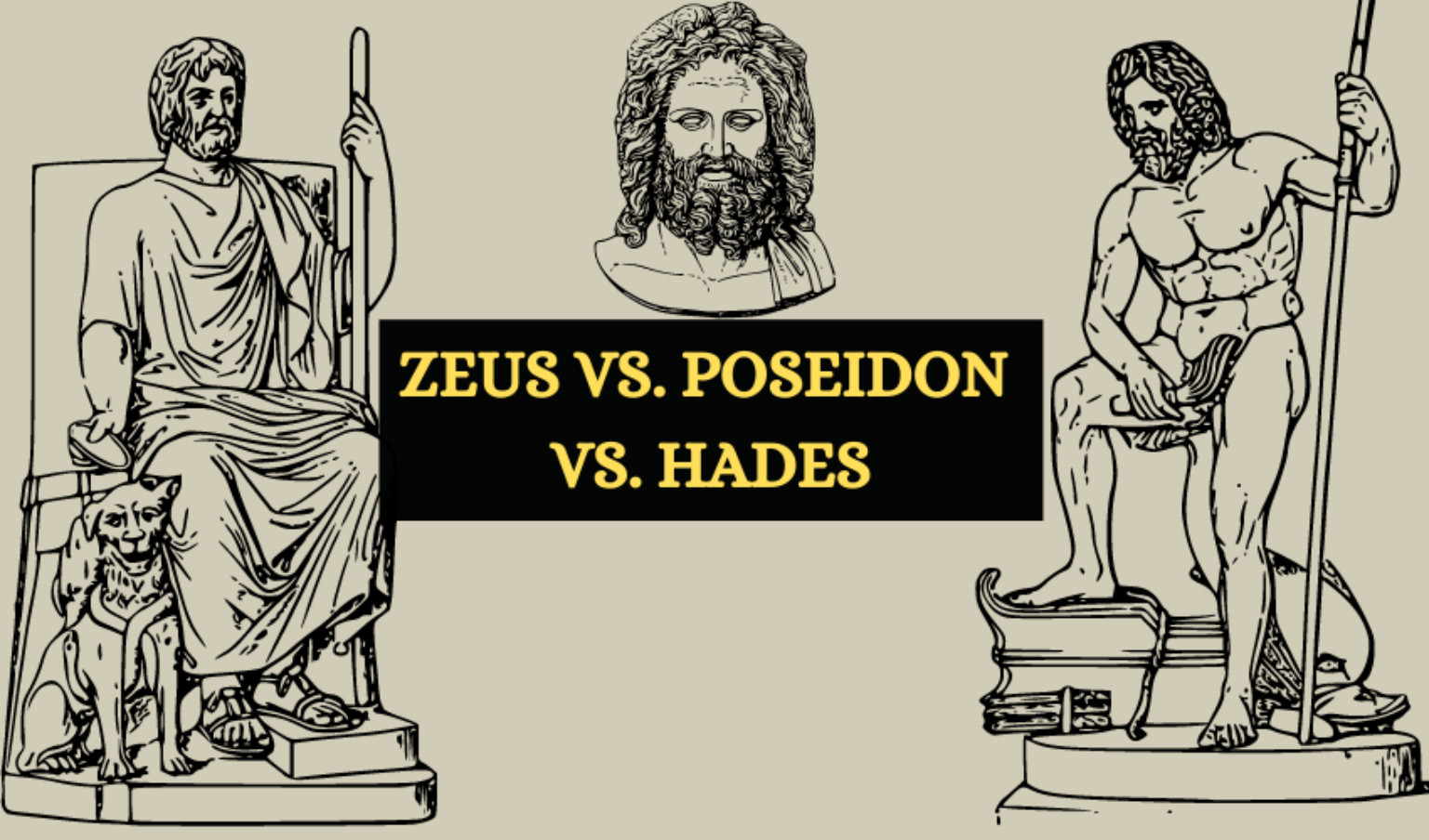 2. "Intricate Black and Grey Zeus, Hades, and Poseidon Tattoo" - wide 5