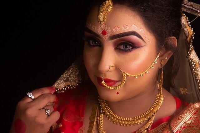 Indian bride nose ring
