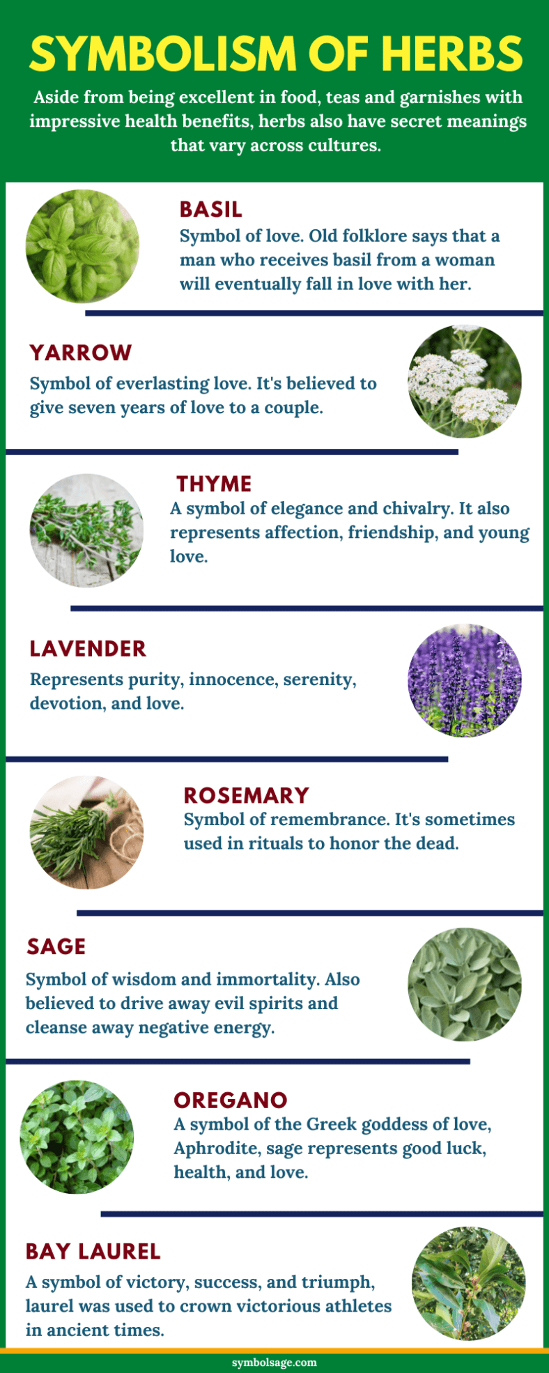 Symbolism of Herbs - A List - Symbol Sage