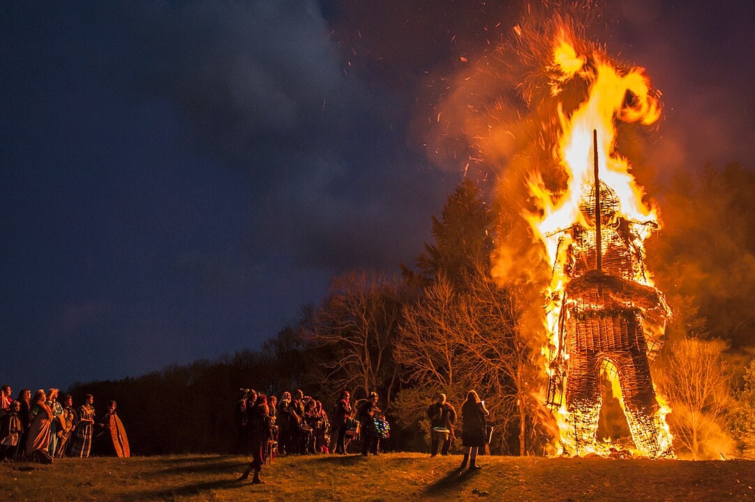 burning of a 40ft wickerman