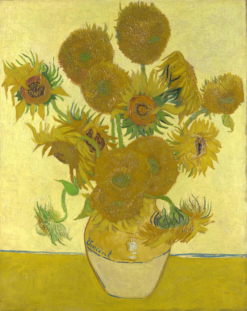Sunflowers by Vincent van Gogh.