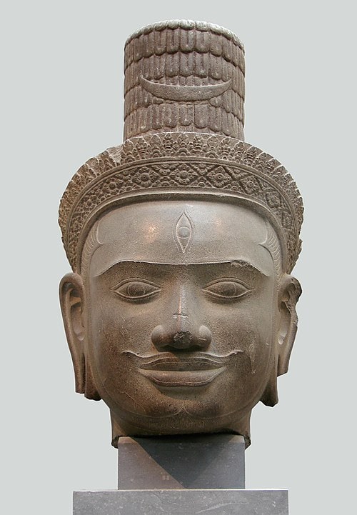 Shiva head showing a third eye