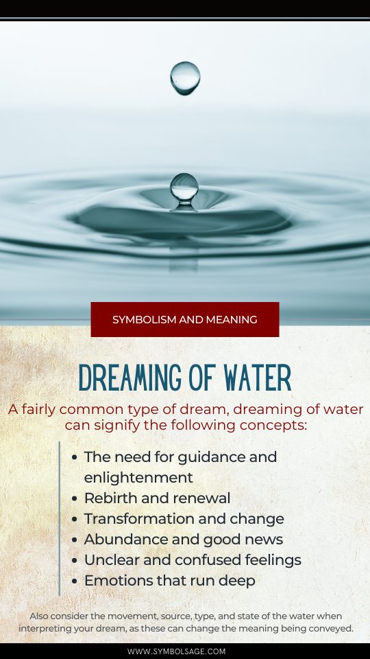 Meaning of water dreams
