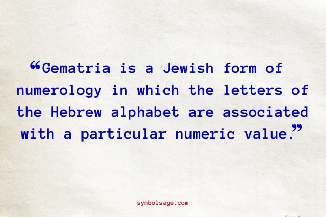 What is gematria